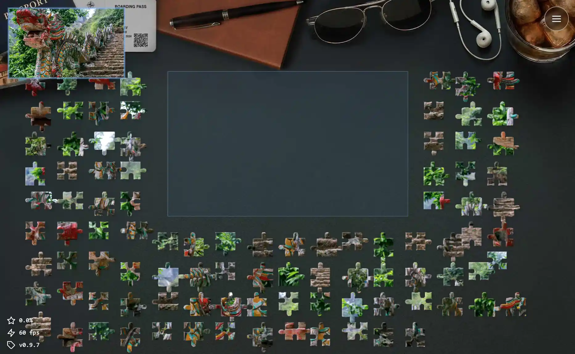 The puzzle table interface