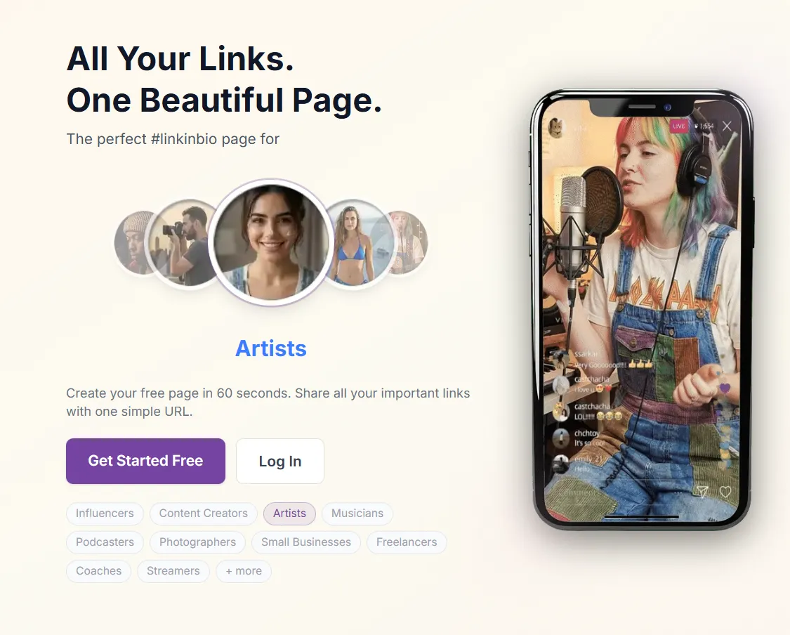 QuickLinks.me landing page example