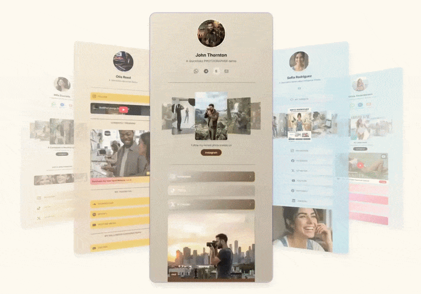 QuickLinks.me page themes and layouts